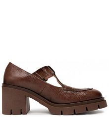 Półbuty na obcasie Hispanitas brązowe damskie 