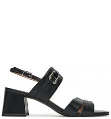 Sandały na słupku Caprice czarne 