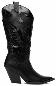 Kozaki na obcasie DeeZee czarne 