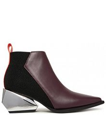 Botki na słupku United Nude bordowy