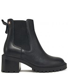 Botki na słupku Tommy Hilfiger czarne