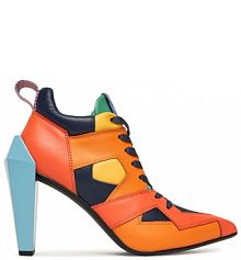 Półbuty na obcasie United Nude pomarańczowe damskie 