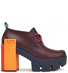 Półbuty na obcasie United Nude bordowy damskie 