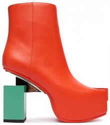 Botki na słupku United Nude pomarańczowe