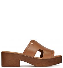 Klapki Lasocki brązowe damskie 