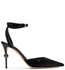 Sandały na szpilce Elisabetta Franchi czarne 