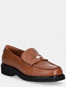 Mokasyny Tommy Hilfiger  brązowe damskie FW0FW08633