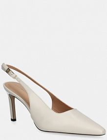 Sandały na szpilce Tommy Hilfiger  beżowe FW0FW08636