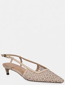 Sandały na szpilce Tommy Hilfiger  beżowe FW0FW08746