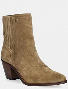 Botki na słupku Tommy Hilfiger  brązowe FW0FW08888