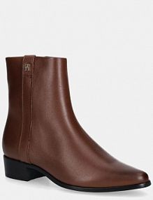 Botki na słupku Tommy Hilfiger  brązowe FW0FW08980