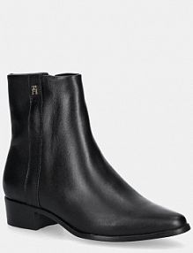 Botki na słupku Tommy Hilfiger  czarne FW0FW08980