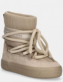 Śniegowce Tommy Hilfiger  beżowe damskie FW0FW08998