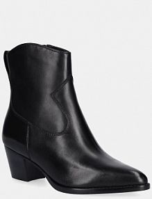 Botki na słupku Lauren Ralph Lauren  czarne 802967822001.001