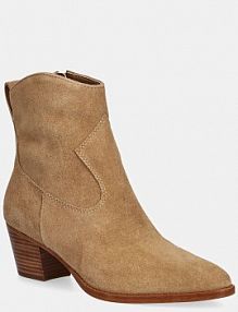 Botki na słupku Lauren Ralph Lauren  brązowe 802974389001.260