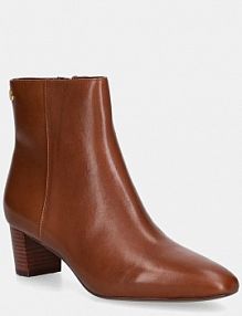 Botki na słupku Lauren Ralph Lauren  brązowe 802974503001.200