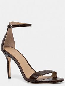 Sandały na obcasie Lauren Ralph Lauren  brązowe 802979181001.200