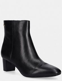 Botki na słupku Lauren Ralph Lauren  czarne 802967842001.001