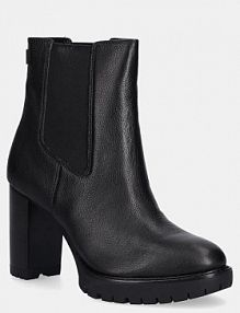 Botki na słupku Lauren Ralph Lauren  czarne 802974391001.001