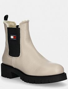 Sztyblety Tommy Jeans  beżowe damskie EN0EN02826