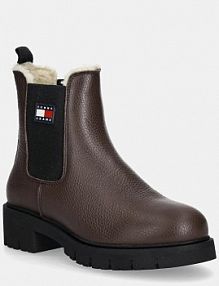 Sztyblety Tommy Jeans  brązowe damskie EN0EN02826