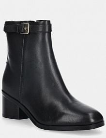 Botki na słupku Tommy Hilfiger  czarne FW0FW08859