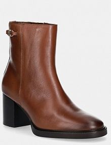 Botki na słupku Tommy Hilfiger  brązowe FW0FW08864