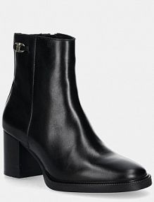 Botki na słupku Tommy Hilfiger  czarne FW0FW08864