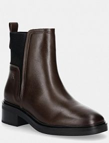 Botki na słupku Tommy Hilfiger  brązowe FW0FW08978