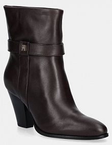 Botki na słupku Tommy Hilfiger  brązowe FW0FW08984