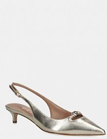 Sandały na słupku Guess  złote FLTJES.LEM05.PLATI