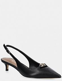 Sandały na słupku Guess  czarne FLTJES.LEA05.BLACK