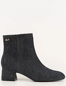 Botki na słupku Karl Lagerfeld  granatowe KL30351A.DAA