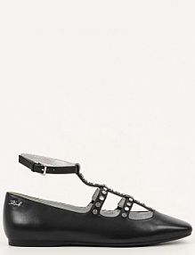 Baleriny Karl Lagerfeld  czarne damskie KL40189.000