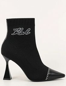 Botki na słupku Karl Lagerfeld  czarne KL32062.K00