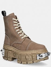 Workery New Rock  brązowe damskie M.WALL083C.C18