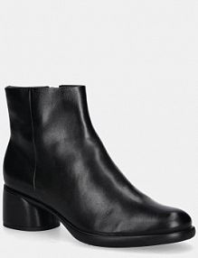 Botki na słupku ECCO  czarne 222413.01001