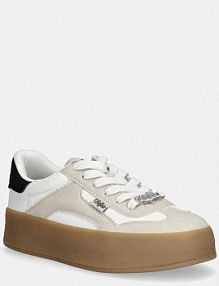 Sneakersy Buffalo  beżowe damskie 1636569.WHT