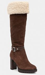 Kozaki Lauren Ralph Lauren  brązowe damskie 802977893003.200