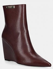 Botki na koturnie Twinset  bordowy 252TGT212.00020