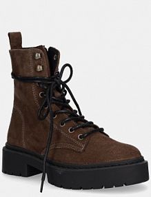 Botki na słupku Steve Madden  brązowe 11003330.983