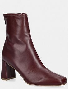 Botki na słupku Steve Madden  bordowy 11003498.DYQ