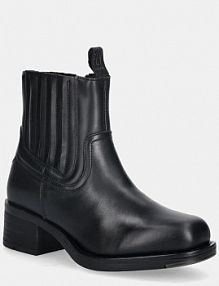 Botki na słupku Fly London  czarne P144513006