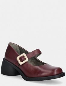 Sandały na słupku Fly London  bordowy P145044010