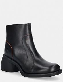 Botki na słupku Fly London  czarne P145304001