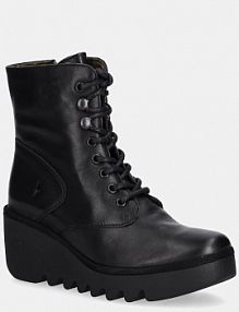 Botki na koturnie Fly London  czarne P501534000