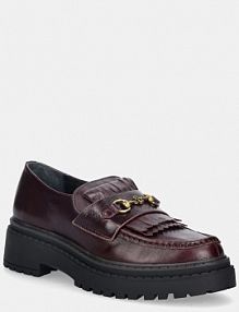 Mokasyny Nokwol  bordowy damskie Perry.Burgundy.Leather