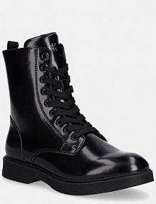 Trapery Calvin Klein Jeans  czarne dziecięce V3X5.83185