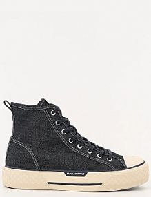 Trampki wysokie Karl Lagerfeld  czarne męskie KL50455D.DAA