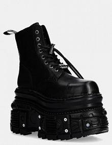 Workery New Rock  czarne damskie M.MILI083CCT.C4